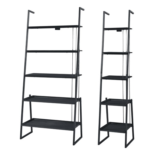 Conjunto de móveis 'Storfjord' 2 peças: 2x prateleiras metálicas para escadas - Preto en.casa
