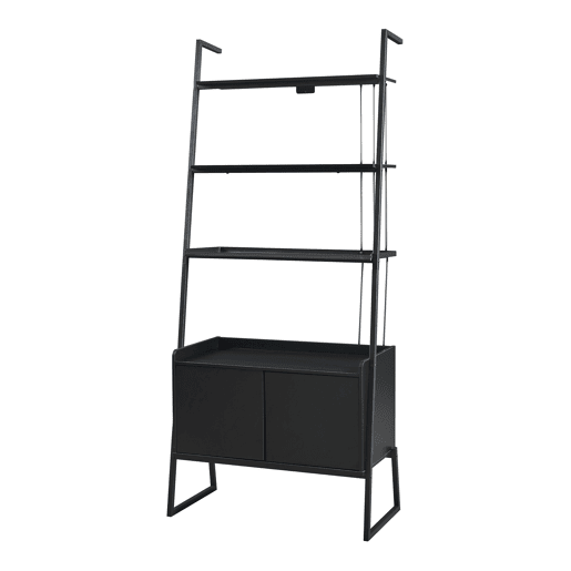 Conjunto de móveis 'Storfjord' 3 peças:. 3x prateleiras metálicas para escadas - Preto en.casa
