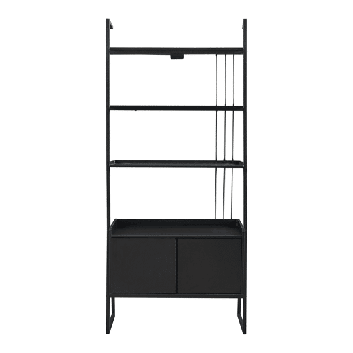 Conjunto de móveis 'Storfjord' 3 peças:. 3x prateleiras metálicas para escadas - Preto en.casa