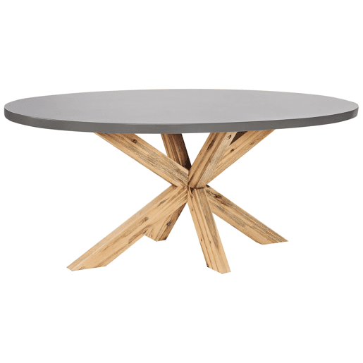 Mesa de refeição de jardim ORISTANO 190 cm 100 cm Betão Cinzento Mesa de refeição de jardim ORISTANO 190 cm 100 cm Betão Cinzento