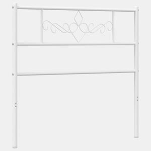 vidaXL Cabeceira de cama 107 cm metal branco