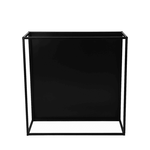 Mesa de centro quadrada em metal preto, Industrielle, Preto, 80x80x36 cm