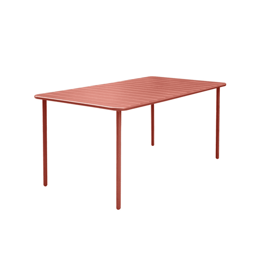 Mesa de jardim metálica de 6-8 lugares, Amelia 160cm, Terracota, 160x90x72.5 cm