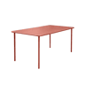 Mesa de jardim metálica de 6-8 lugares, Amelia 160cm, Terracota, 160x90x72.5 cm