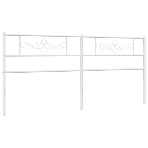 vidaXL Cabeceira de cama 193 cm metal branco vidaXL Cabeceira de cama 193 cm metal branco