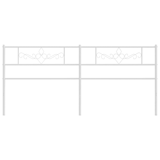 vidaXL Cabeceira de cama 193 cm metal branco vidaXL Cabeceira de cama 193 cm metal branco