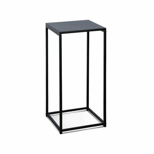 Mesa estilo industrial, set de 2, Industrielle, Preto, 34x34x74 cm