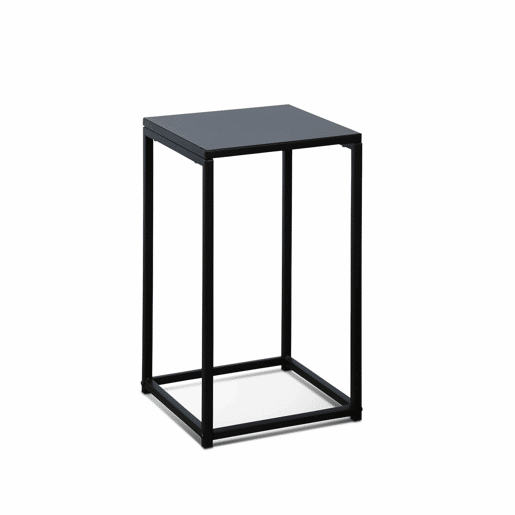Mesa estilo industrial, set de 2, Industrielle, Preto, 34x34x74 cm