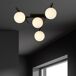 Plafón de techo Tramas (4 luces) Cristal - Metal Moderno Plafón de techo Tramas (4 luces) Cristal - Metal Moderno Blanco/ Negro