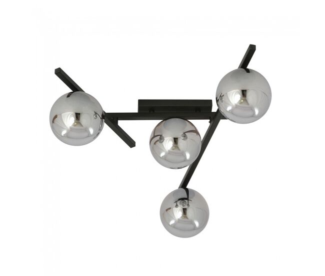 Plafón de techo tramas grafito 4 luces marca wonderlamp