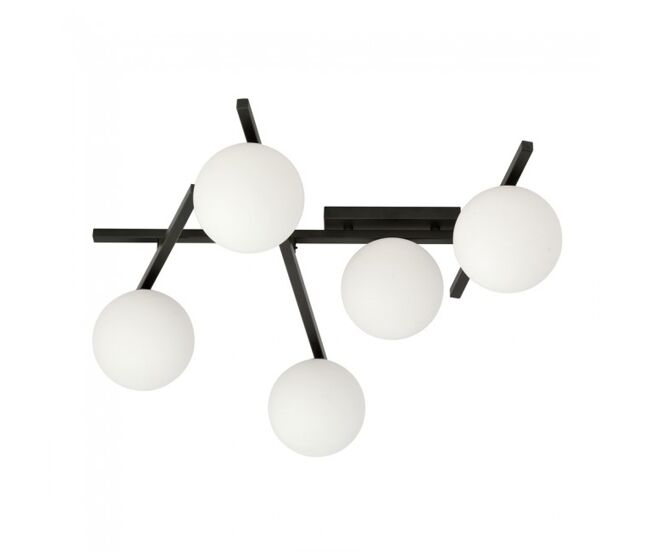 Plafón de techo tramas opal 5 luces marca wonderlamp
