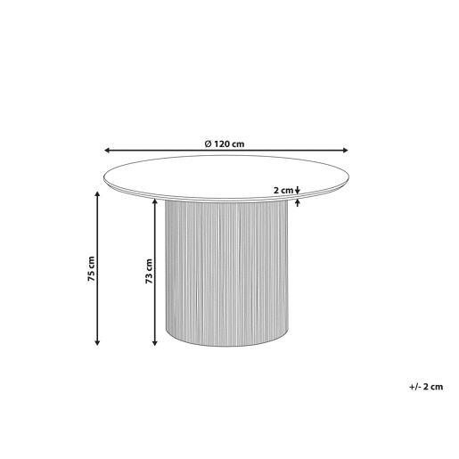 Mesa de jantar SHEHO Preto 120 cm 120 cm
