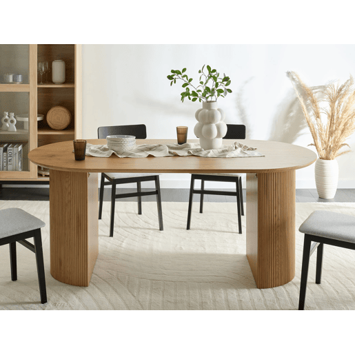Mesa de jantar SAVORY Castanho claro 180 cm 90 cm