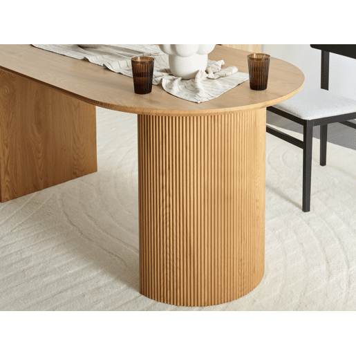 Mesa de jantar SAVORY Castanho claro 180 cm 90 cm