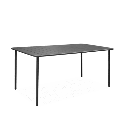 Mesa de jardim metálica de 6-8 lugares, Amelia 160cm, Antracite, 160x90x72.5 cm