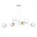 Lámpara colgante Signo (6 luces) Cristal - Metal Moderno Lámpara colgante Signo (6 luces) Cristal - Metal Moderno Blanco