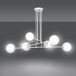 Lámpara colgante Signo (6 luces) Cristal - Metal Moderno Lámpara colgante Signo (6 luces) Cristal - Metal Moderno Blanco