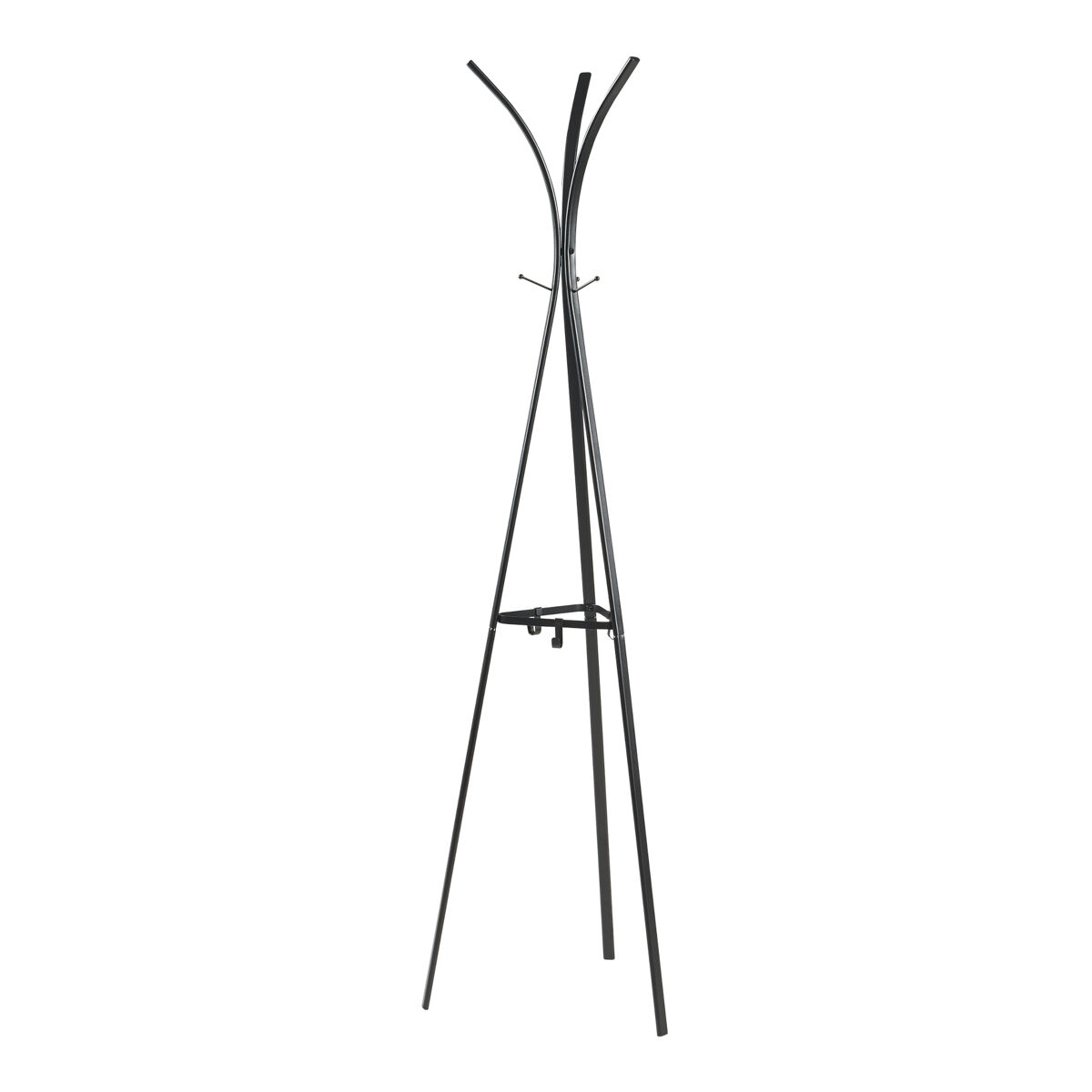 Perchero de pie vevelstad 181x53x53 cm acero - negro [en.casa]
