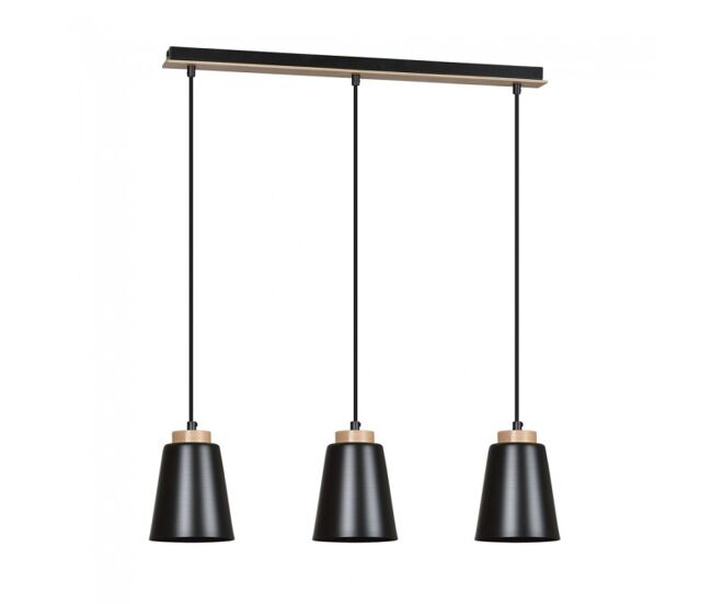 Regleta de techo lasso negro 3 luces marca wonderlamp