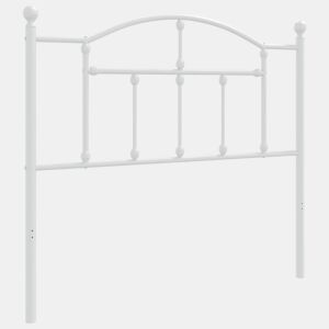 vidaXL Cabeceira de cama 100 cm metal branco