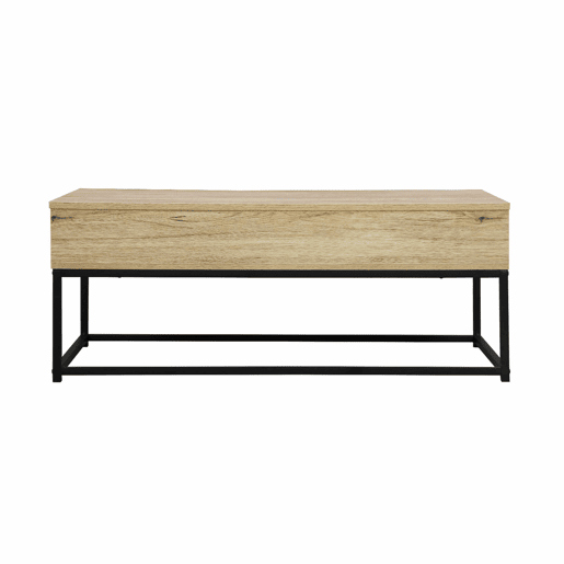 Mesa de centro com efeito madeira e tampo elevável, Loft, Natural, 100x55x40.5 cm Mesa de centro com efeito madeira e tampo elevável, Loft, Natural, 100x55x40.5 cm