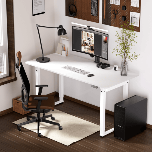 Secretária ajustável em altura Kirkkonummi aglomerado 180x80cm - Branco pro.tec