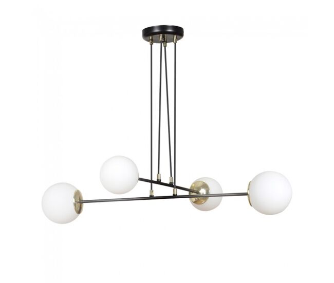Lámpara colgante signo negro 4 luces marca wonderlamp