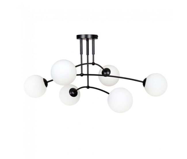 Plafón de techo mobis negro 6 luces marca wonderlamp