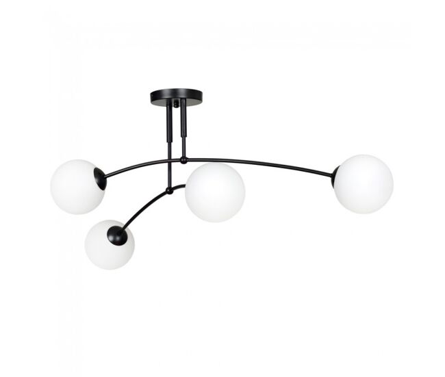 Plafón de techo mobis negro 4 luces marca wonderlamp
