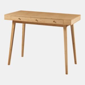 Secretária Hässleholm com 3 gavetas em bambu 100x50x75cm - Natural en.casa