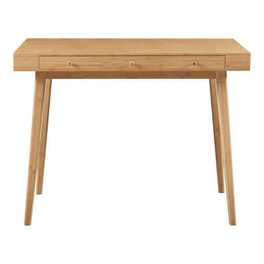 Secretária Hässleholm com 3 gavetas em bambu 100x50x75cm - Natural en.casa