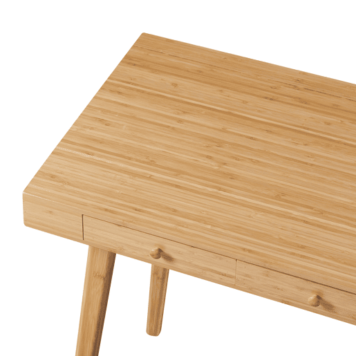 Secretária Hässleholm com 3 gavetas em bambu 100x50x75cm - Natural en.casa