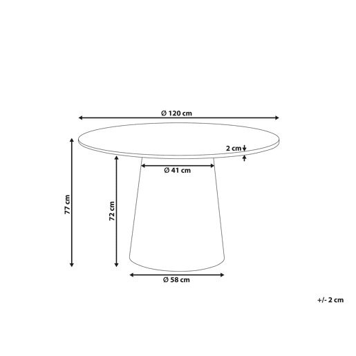 Mesa de jantar OYEN Castanho escuro 120 cm 120 cm