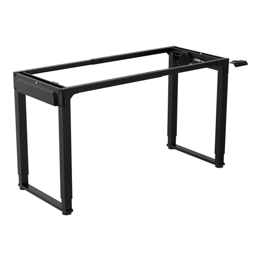 Estrutura de secretária Kirkkonummi ajustável em altura em aço 135x55cm - Preto pro.tec