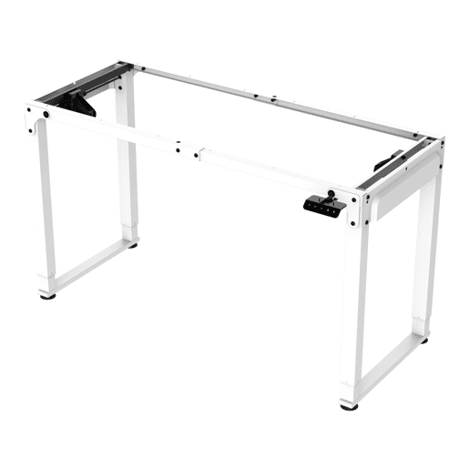 Estrutura de secretária Kirkkonummi ajustável em altura em aço 135x55cm - Branco pro.tec
