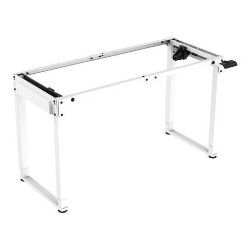 Estrutura de secretária Kirkkonummi ajustável em altura em aço 135x55cm - Branco pro.tec