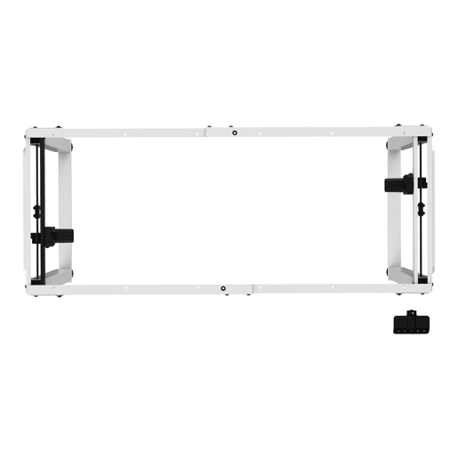Estrutura de secretária Kirkkonummi ajustável em altura em aço 135x55cm - Branco pro.tec