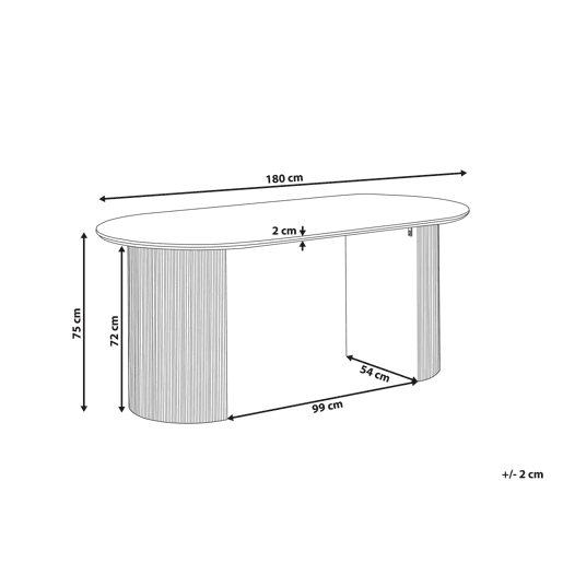 Mesa de jantar SAVORY Preto 180 cm 90 cm