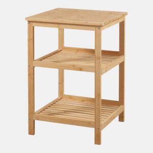 Estante de bambu Ikerasak com 3 prateleiras 60 x 40 x 40 cm natural en.casa