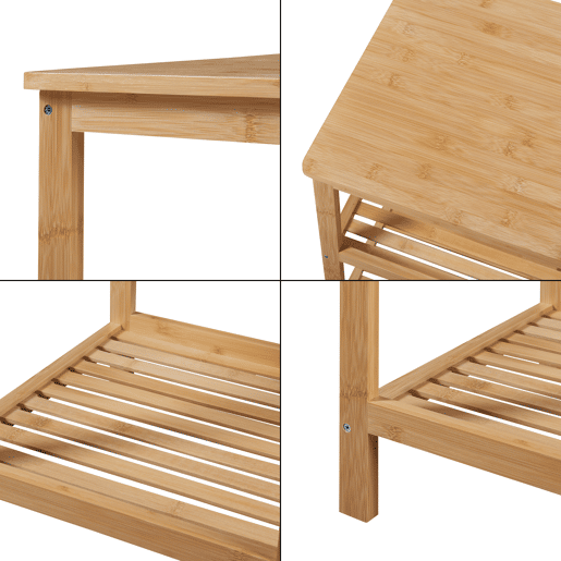 Estante de bambu Ikerasak com 3 prateleiras 60 x 40 x 40 cm natural en.casa Estante de bambu Ikerasak com 3 prateleiras 60 x 40 x 40 cm natural en.casa
