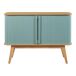 Aparador Tysvær bambú con puertas Aparador Tysvær bambú con puertas Azul