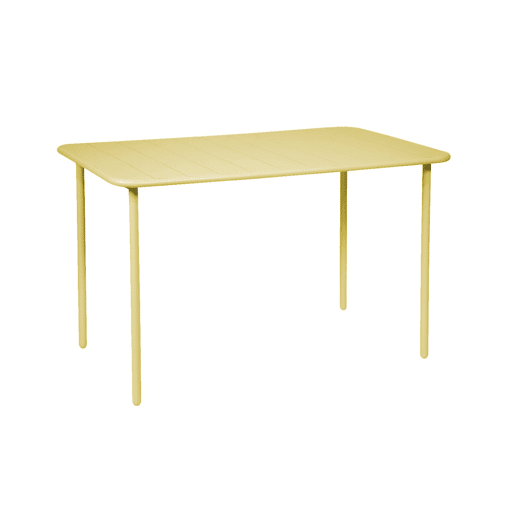 Mesa de jardim metálica de 4 lugares, Amelia 120cm, Amarelo, 120x70x72.5 cm Mesa de jardim metálica de 4 lugares, Amelia 120cm, Amarelo, 120x70x72.5 cm