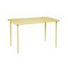 Mesa de jardim metálica de 4 lugares, Amelia 120cm, Amarelo, 120x70x72.5 cm