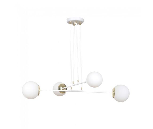 Lámpara colgante signo blanco 4 luces marca wonderlamp