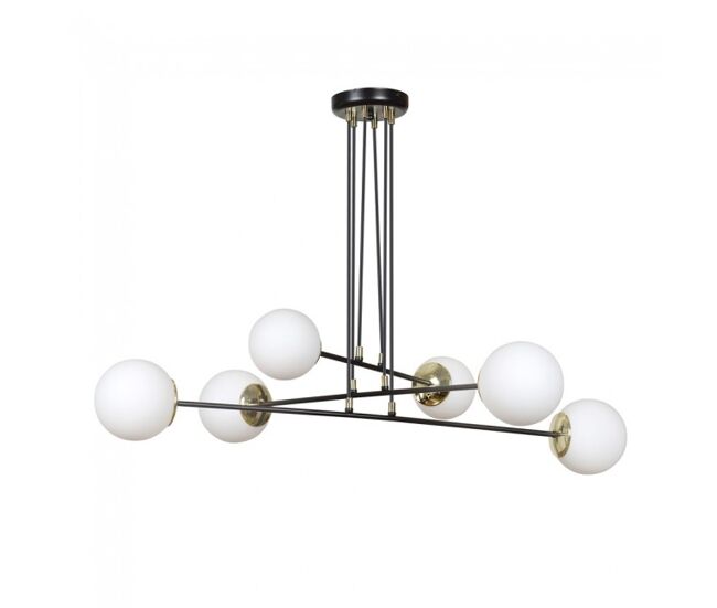 Lámpara colgante signo negro 6 luces marca wonderlamp