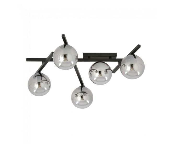 Plafón de techo tramas grafito 5 luces marca wonderlamp
