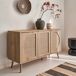 Aparador escandinavo con efecto madera de 3 puertas, 120cm 120 Aparador escandinavo con efecto madera de 3 puertas, 120cm 120 Madera