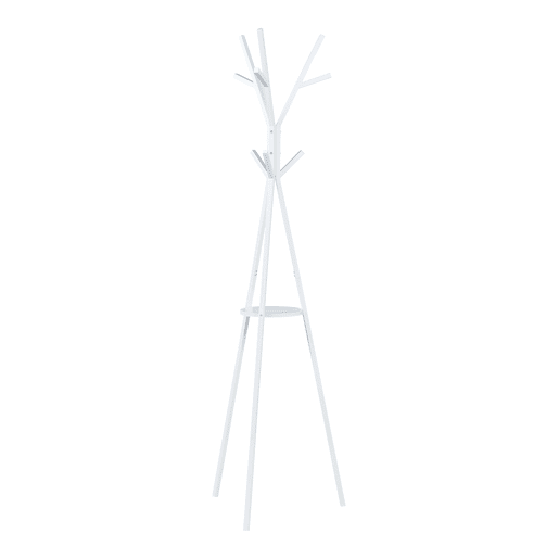 Bengaleiro de pé metálico Edet 179x48x48 cm - Branco en.casa
