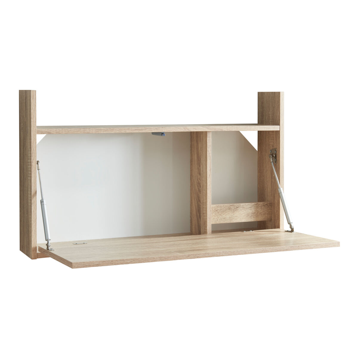 Escritorio plegable rautalampi con 2 compartimentos aglomerado desplagado (alxanxpr) 48 x 83 x 48 cm - roble [en.casa]