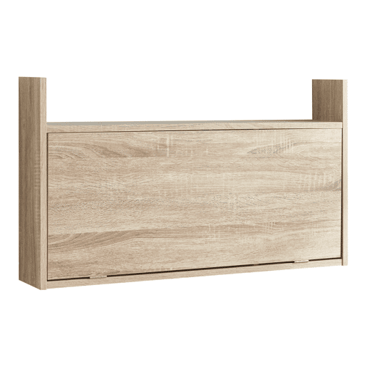Secretária dobrável Rautalampi com 2 compartimentos em aglomerado deslizante (AxLxP) 48 x 83 x 48 cm - Carvalho en.casa